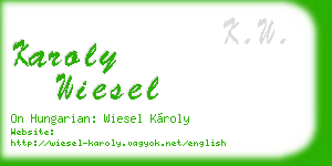 karoly wiesel business card